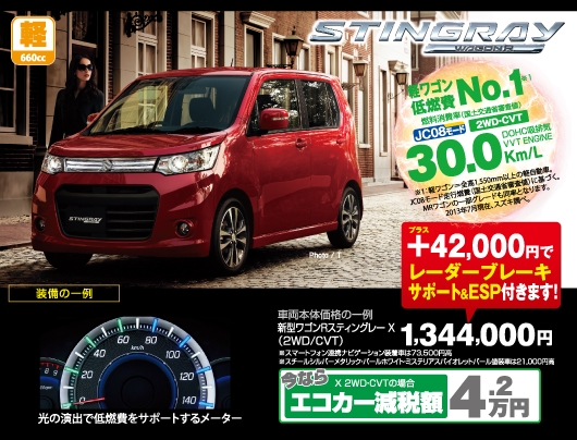 光の演出で低燃費をサポートするメーター